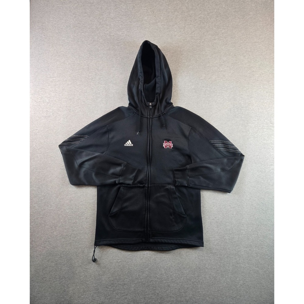 Mississippi State Bulldogs x Adidas‎ Jacket Mens S Black Climawarm Full Zip NCAA